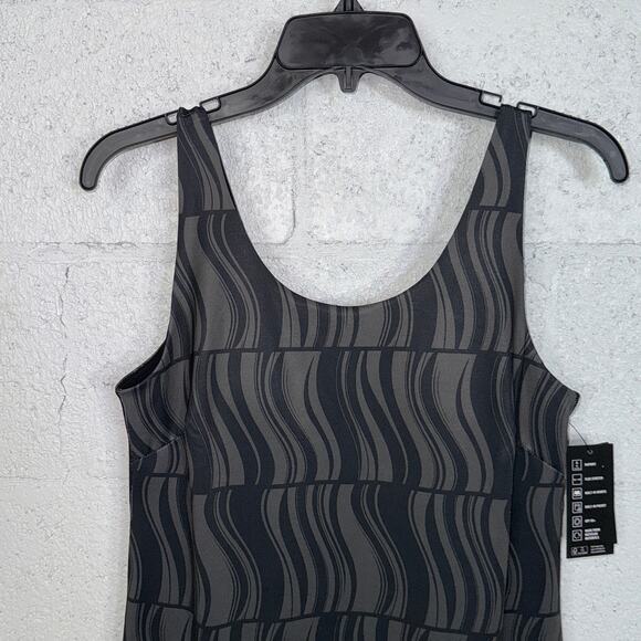 ID Ideology Women's Geo Performance tennis Dress deep black/grey large - Picture 4 of 9